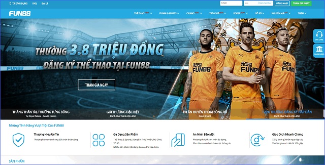 Thông Tin Nhà Cái Fun88 19 Giao diện của website Fun88 được thiết kế với các tone màu sáng