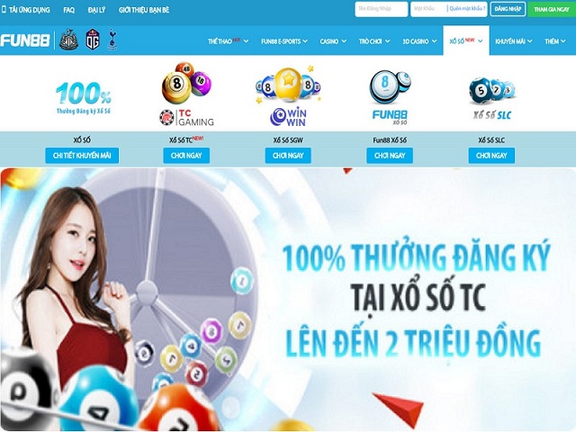 Thông Tin Nhà Cái Fun88 24 Xổ số tại Fun88 với cơ hội trúng thưởng cực lớn