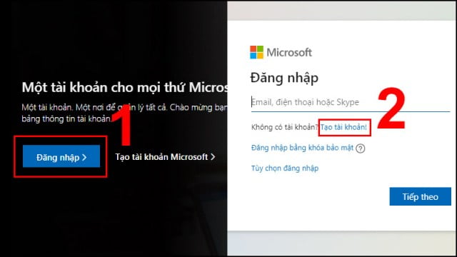 Bạn có thể lập tài khoản Microsoft bằng Email hoặc SĐT một cách nhanh chóng và dễ dàng