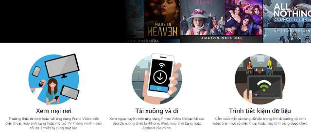 Những tính năng nổi bật khi sử dụng tài khoản amazon prime video