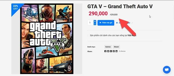 Bảng giá tài khoản Grand Theft Auto V