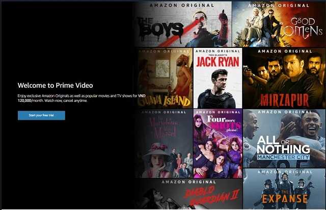 Tài khoản amazon prime video sở hữu kho phim đồ sộ