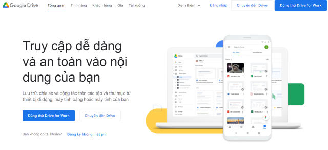 Truy cập và đăng nhập vào Google Drive 