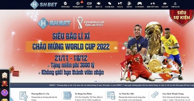 So sánh nhà cái SHBET và BK8 về chương trình thưởng VIP 4 Trang chủ của nhà cái SHbet