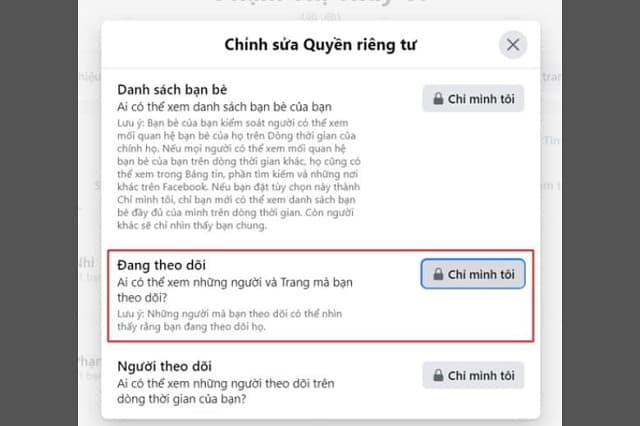 Ẩn số người theo dõi Facebook bằng máy tính bước 2