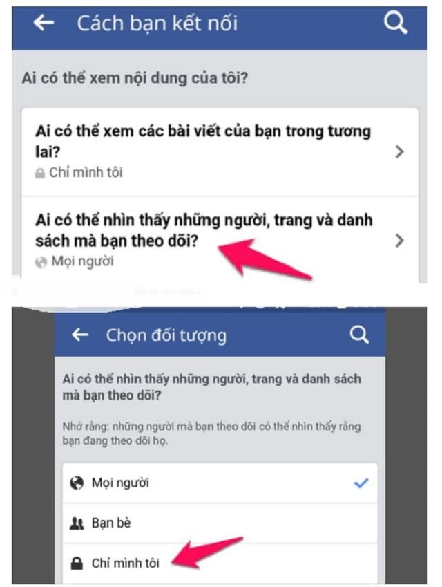 Ẩn số người theo dõi trên Facebook bằng điện thoại bước 2