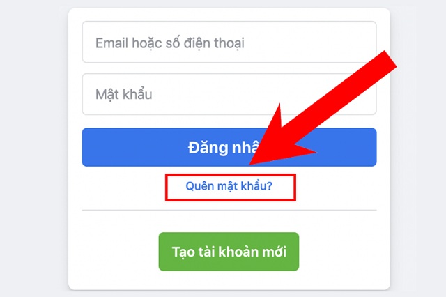 Chọn Quên mật khẩu và làm theo các hướng dẫn mới
