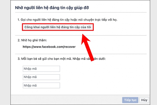 Hãy liên hệ một người quen để lấy lại facebook 