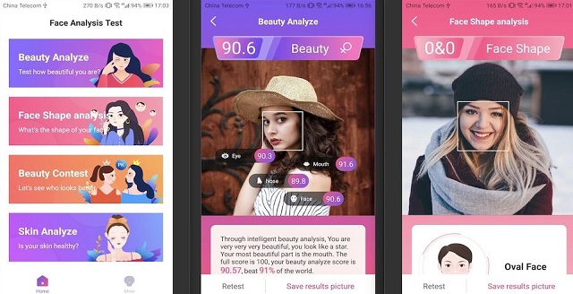 Nhận biết kiểu khuôn mặt dễ dàng với app Face Analysis Test
