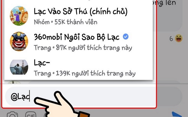 Tag bạn bè vào comment