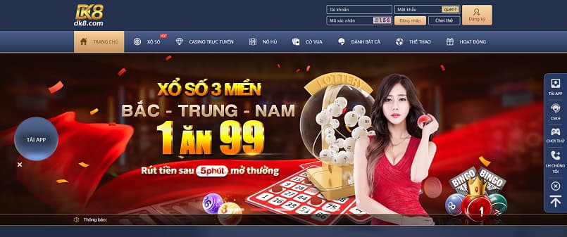 Thông Tin Nhà Cái DK8 4 Tổng quan nhà cái DK8